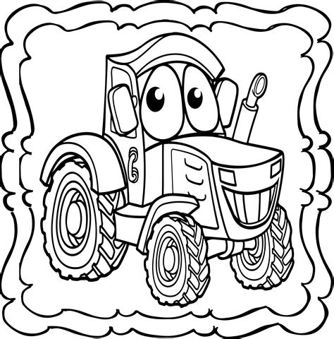 Tractor Coloring Book : Easy and Fun Tractors Coloring Book for Kids ...