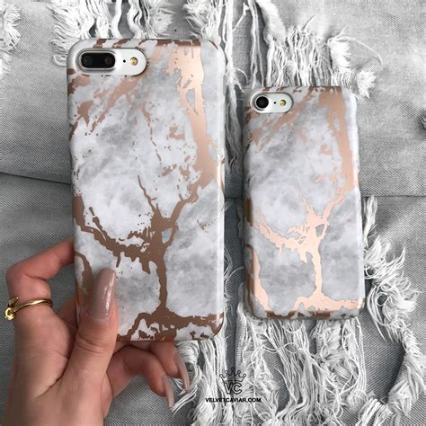 White Marble Rose Gold Chrome Iphone Case Iphone Case Protective