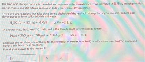 Solved The lead-acid storage battery is the oldest | Chegg.com