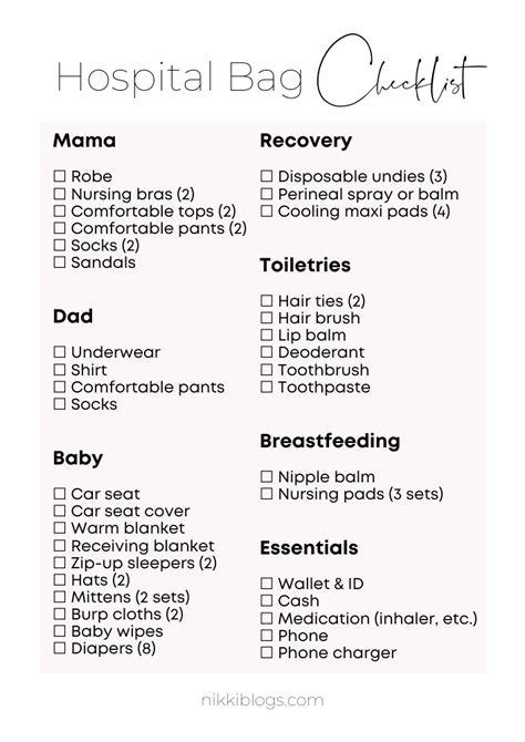 How To Pack A Simple Hospital Bag A Checklist Glam Life