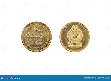 Sri Lankan One Rupee Coin Royalty Free Stock Photo Image 36963105