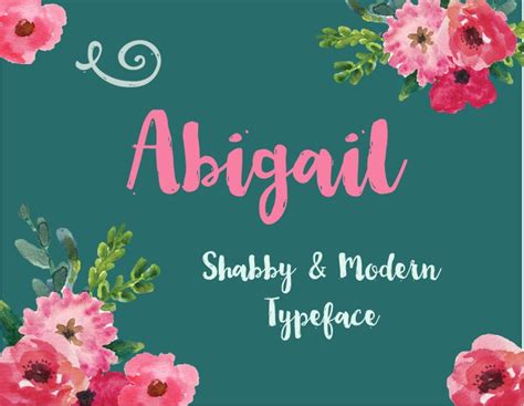 Abigail Brush Font Hand Drawn Cursive Script Commercial - Etsy