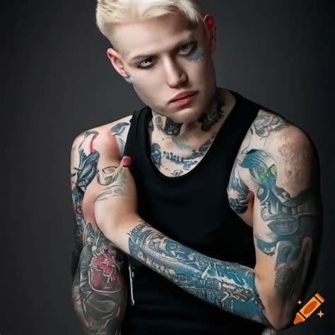 Short Blonde Tattooed Man