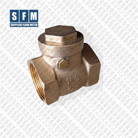 Jual CHECK VALVE KUNINGAN DRAT 40MM KLEP TABOK 1½ INCH KUNINGAN