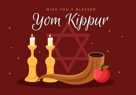 Celebraci N De Yom Kippur Ilustraci N Plana De Dibujos Animados