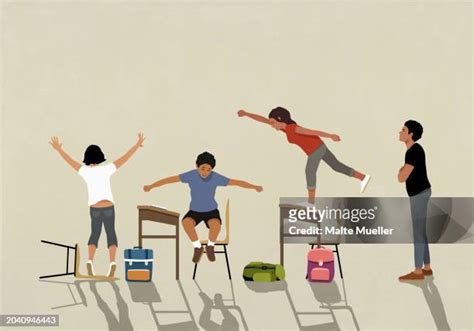 Classroom Chaos High Res Illustrations Getty Images