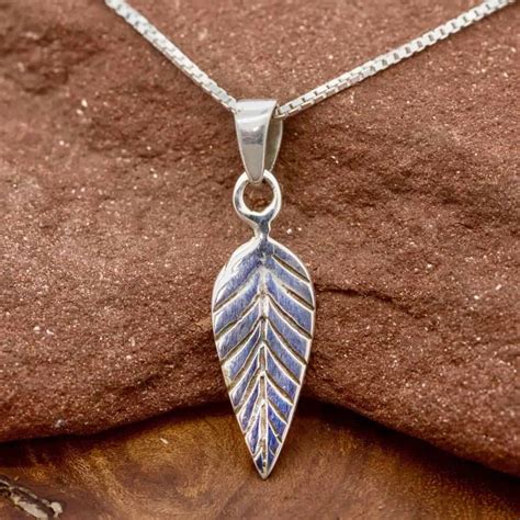 Handmade Silver Leaf Pendant Royal Mile Silver