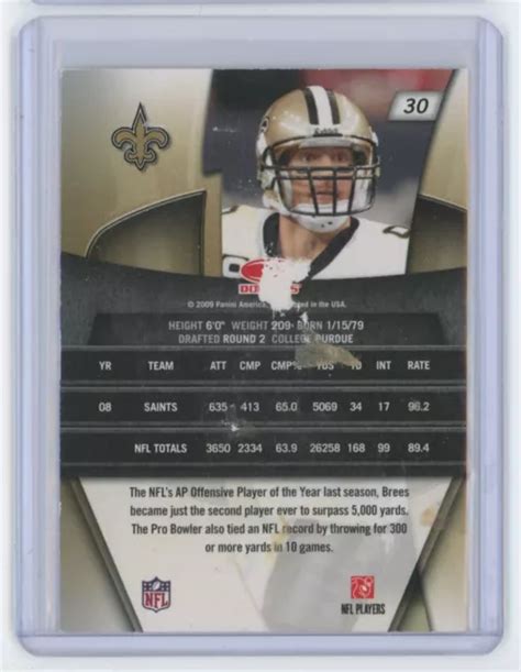 Donruss Gridiron Gear Drew Brees Saints De La Nouvelle Orl Ans