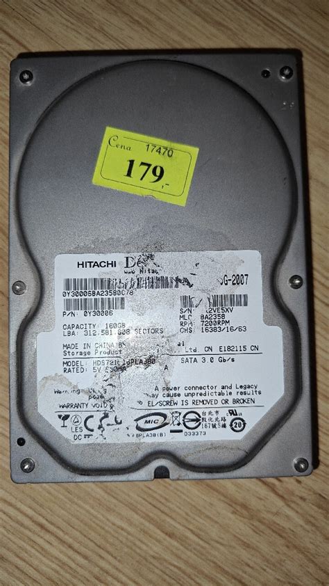 Hitachi HDS721616PLA380 160GB SATA Smart Ok | Olesno | Licytacja na ...