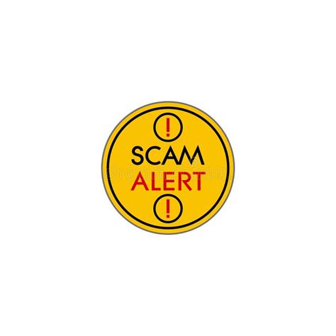 Scam Alert Yellow Sign Isolated on White Background. Yellow Road Sign ...