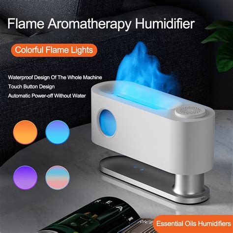 Flame Aroma Essential Oil Diffuser Ultrasonic Air Humidifier Mute Room