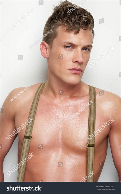 Close Up Portrait Of A Sexy Man With Tan Skin Stock Photo 131642081 ...