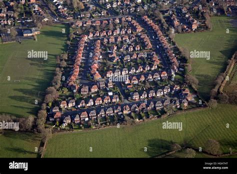 Aerial View Of Drayton Drive At Heald Green Cheadle Cheshire Uk