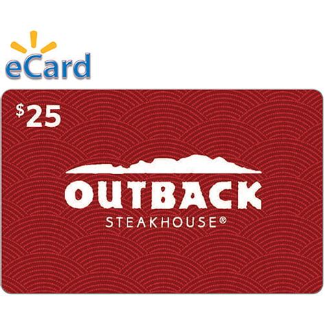 Outback Steakhouse $25 Gift Card (email Delivery) - Walmart.com ...