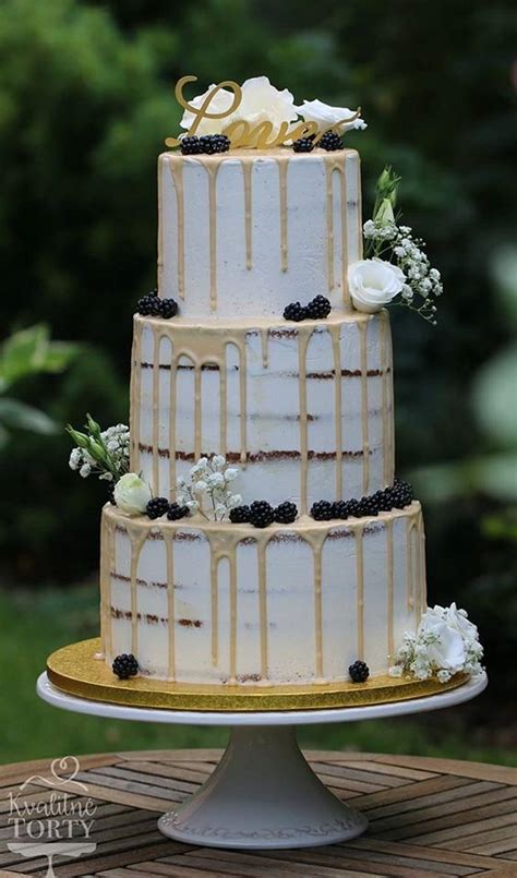 Semi Naked Wedding Cake Decorated Cake By Lucya CakesDecor