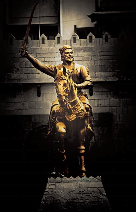 Download Golden Shivaji Maharaj Statue Wallpaper | Wallpapers.com