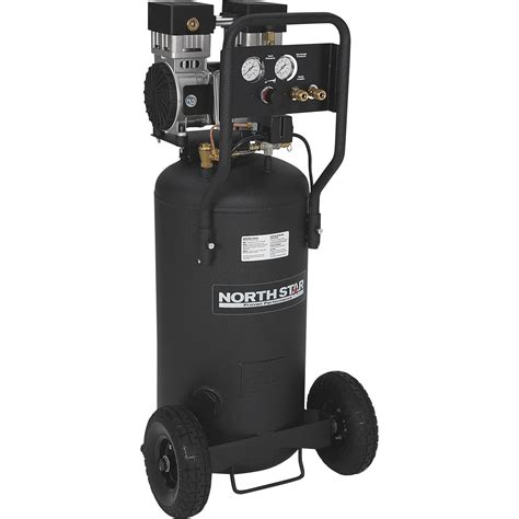 Northstar Portable Electric Air Compressor 2 Hp 20 Gallon Vertical Tank Super Quiet Operation