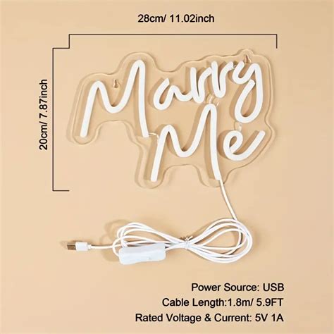 5v Usb Powered Marry Neon Sign Birthdays Temu