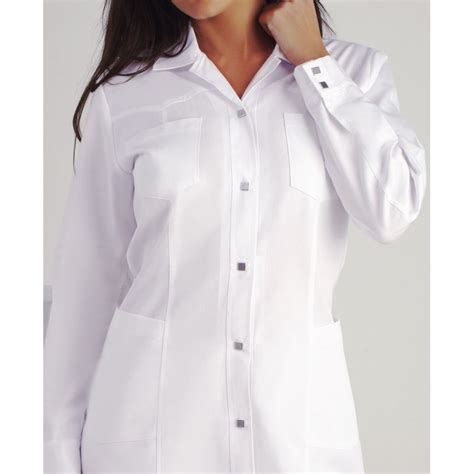 Blouse Femme Manches Longues Blanche Bouton Pression