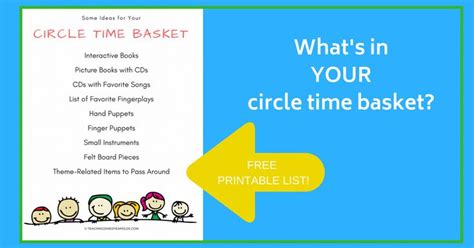 Free Circle Time Printable Education Level Preschool