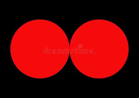 Abstract Couple Of Red Circles On Black Background Vector Stock Vector Illustration Of