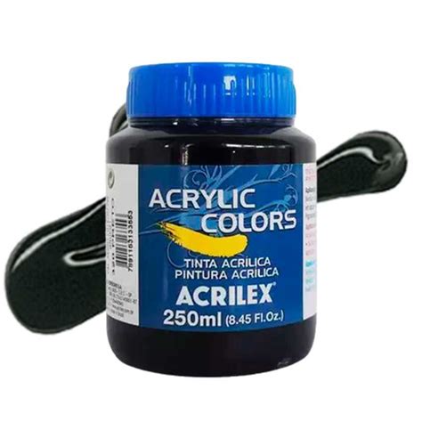 Tinta Acr Lica Acrilex Ml Preto Artes Gerais