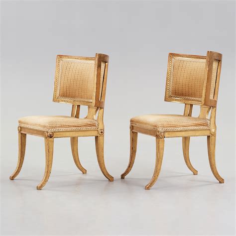 A Pair Of Swedish Late Gustavian 1790s Klismos Chairs Bukowskis