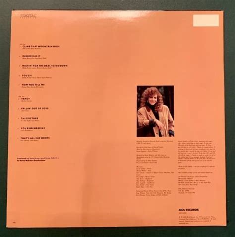 Reba Mcentire Rumor Has It 1990 Original Pressing Beautiful Ex To