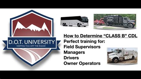 How To Determine A Class B Commercial Drivers License Cdl For Vehicles In Your Fleet Must Know