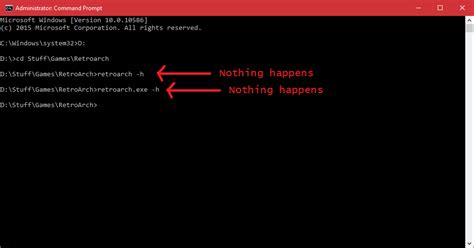 Command Line Not Responding Windows 10 64bit Rretroarch