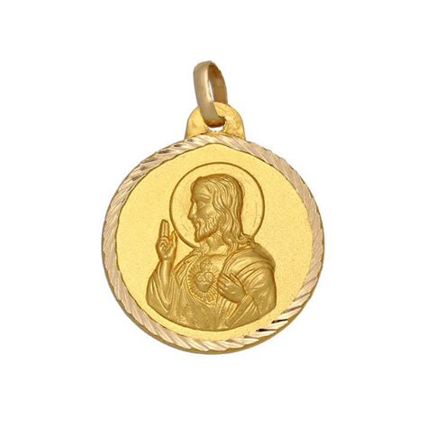 Medalla Sagrado Corazon De Jesus Oro Quilates Mm