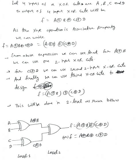 [Solved] design and draw a logic symbol diagram of a 4-Input XOR gate ...