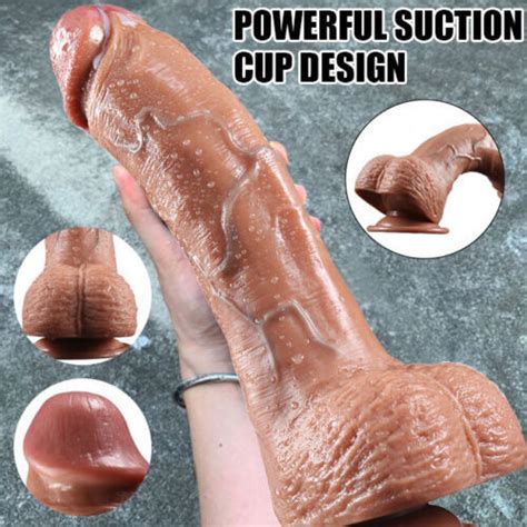 Inch Huge Big Dildo Suction Cup Realistic Penis Dong G Spot Sex Toy