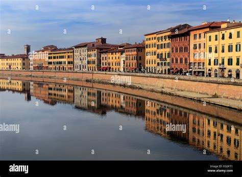 Arno River Pisa Tuscany Italy Stock Photo Alamy