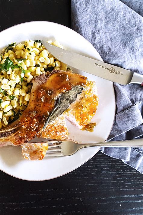 Oven Roasted Pork Chops In Jalapeno Peach Whiskey Glaze Recipe Pork