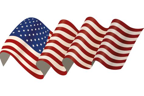 Waving American Flag Clip Art Png