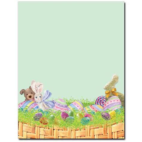 Easter Basket Letterhead Stationery The Image Shop