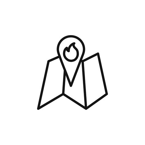 fire location icon outline collection in black 47820519 Vector Art at