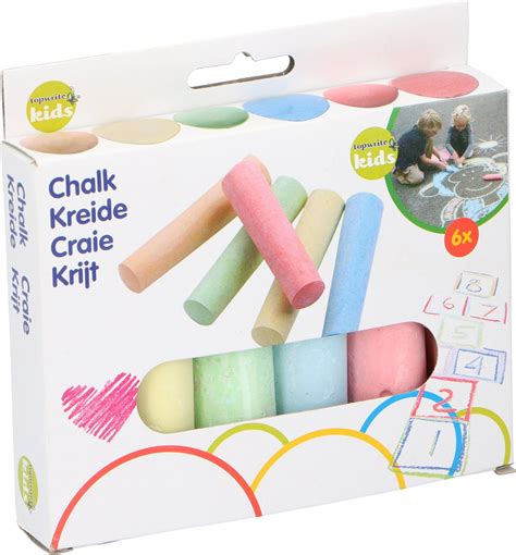 Eddy Toys Stoepkrijt Bevordert Creativiteit 6 Stuks Bol