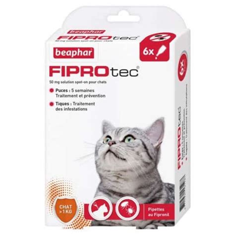 Beaphar Fiprotec Anti Puces Et Tiques Pour Chat 3 Pipettes Beaphar