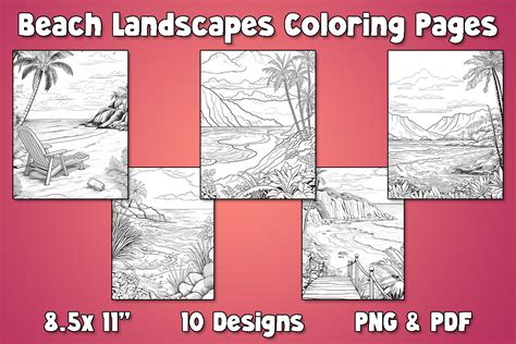 Landscape Coloring Pages For Adults Graphic By Crreative Contributors · Creative Fabrica