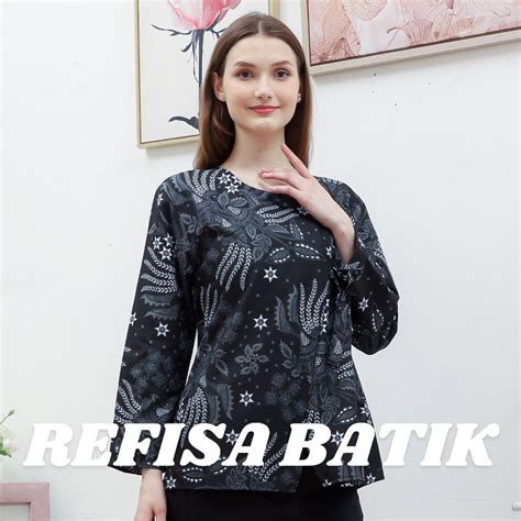 Jual Baju Batik Wanita Modern Monalisa Genes M L Xl Asli Pekalongan