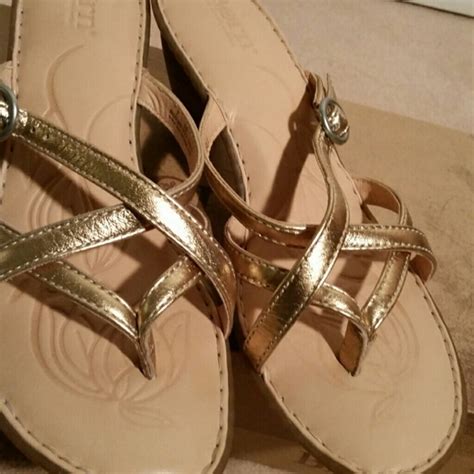 Born Shoes Born Gold Metallic Sandals Poshmark