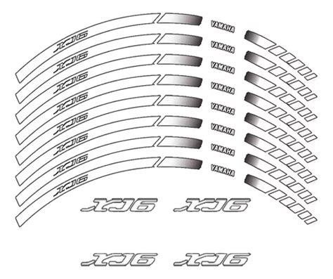 Kit Adesivo Friso Refletivo Roda Moto Yamaha Xj Fri Cor Adesivo