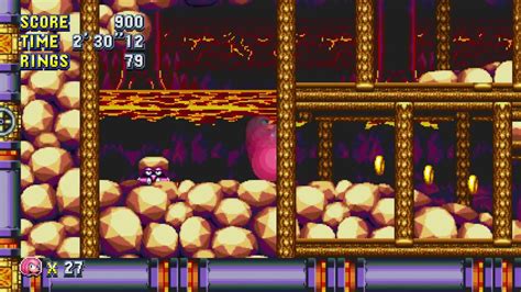 Sonic Mania Lava Reef Zone Act 1 Super Knuckles 1080 HD YouTube