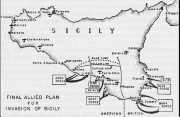 Map : Allied Invasion Of Sicily 1943 ( Operation Husky ) - Infographic ...