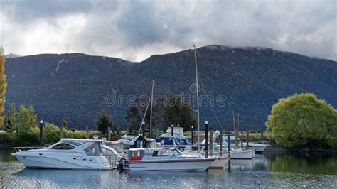 Lake Te Anau Waterfront and Marina Editorial Photography - Image of ...