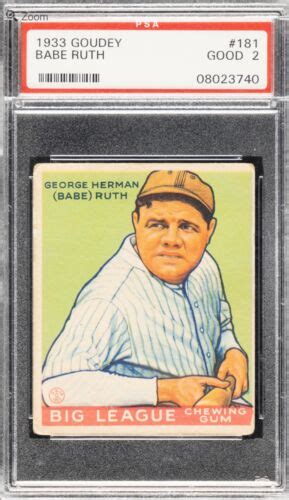 Babe Ruth Goudey PSA EBay