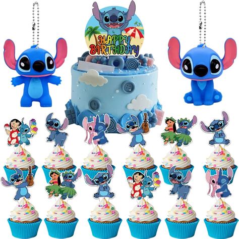 Stitch Cake Topper Simyron 15 Pcs Lilo Stitch Tortendeko Cake Topper