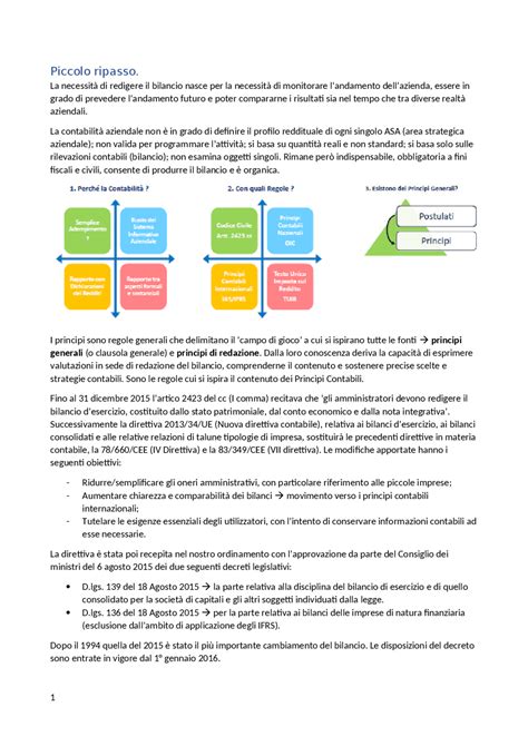 Contabilità Bilancio E Principi Contabili Riassunto Docsity